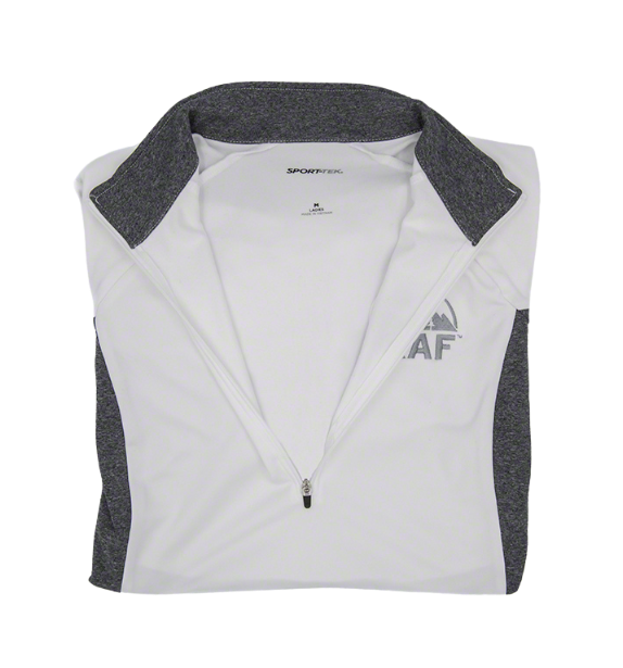 Women's White/Grey Quarter Zip