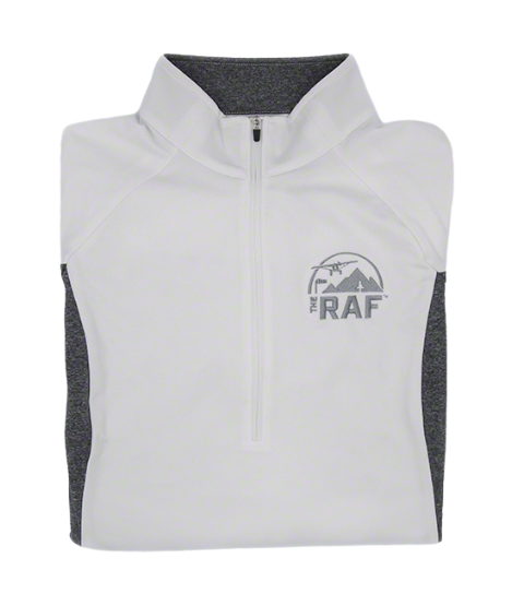 Women's White/Grey Quarter Zip