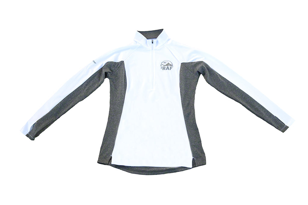 Women's White/Grey Quarter Zip