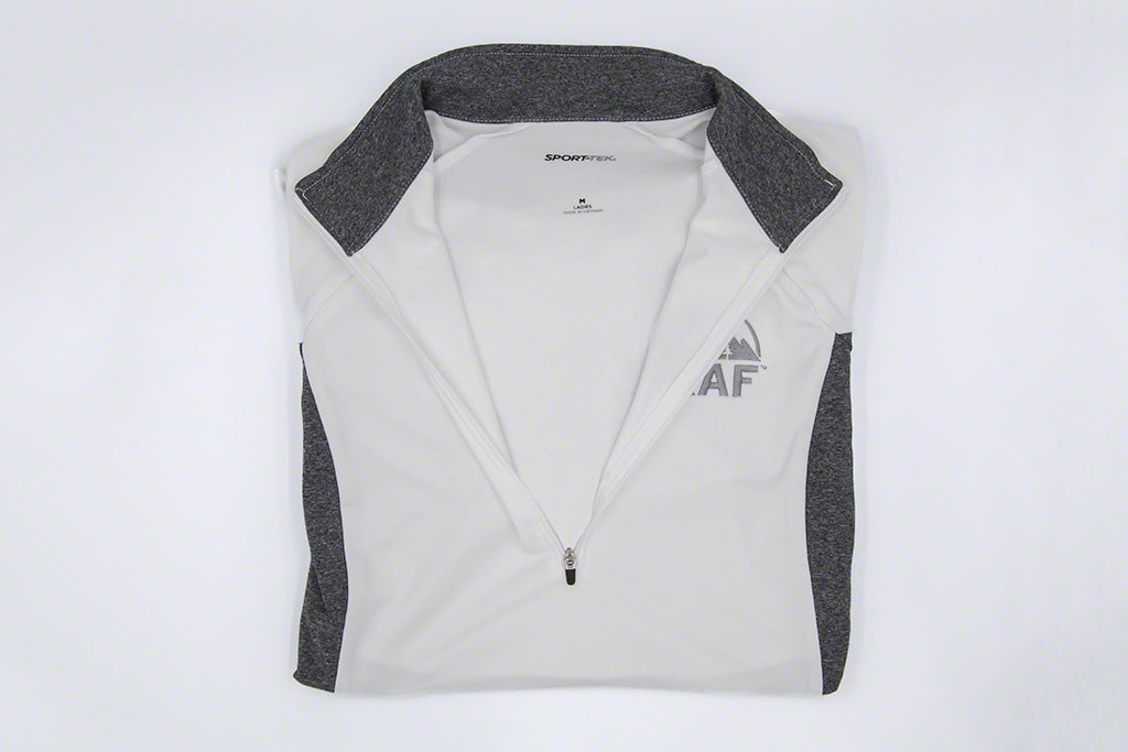 Women's White/Grey Quarter Zip